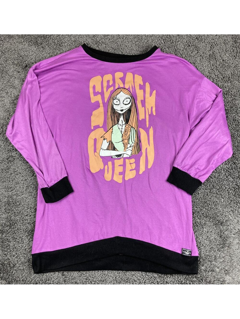 Disney Nightmare Before Christmas Sally Pullover Women’s Purple Sz 2X